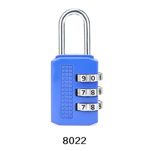 XMM-8022 Gift  Padlock Zinc Alloy 3 Digits Resettable Zipper Password Lock  Combination Lock