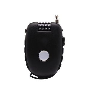 XMM-8811 combination lock 4 digital password retractable cable bicycle security lock factory supply