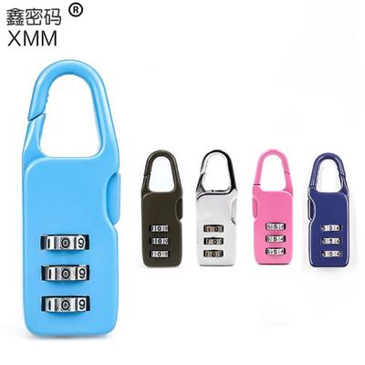 XMM-8006锌合金3位密码挂锁日记本背包拉链锁背包锁