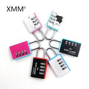 XMM-J8072锌合金4位数密码挂锁储物盒橱柜拉杆箱锁链条锁更衣室健身房