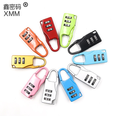 XMM-8003锌合金3位密码挂锁迷你挂锁文具锁背包拉链锁箱包锁